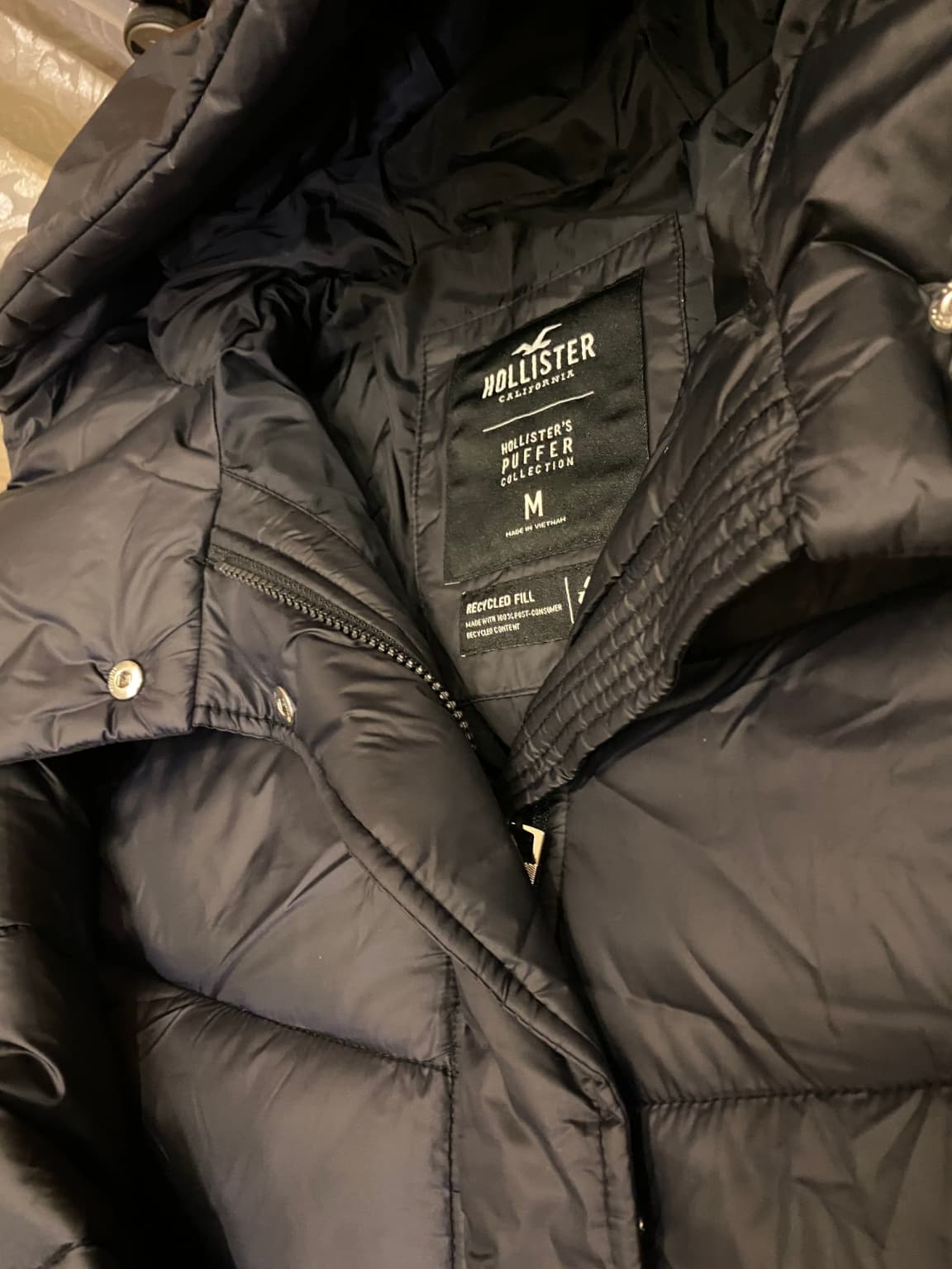 HOLLISTER海鷗標章 HCO經典連帽鋪棉長版外套, image size:1152x1536